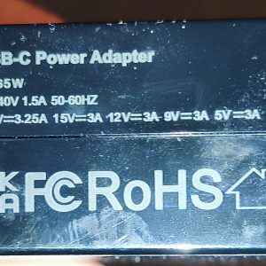 chargeur 65W noir grand